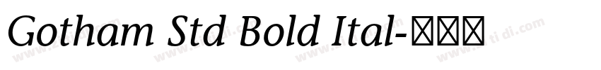 Gotham Std Bold Ital字体转换